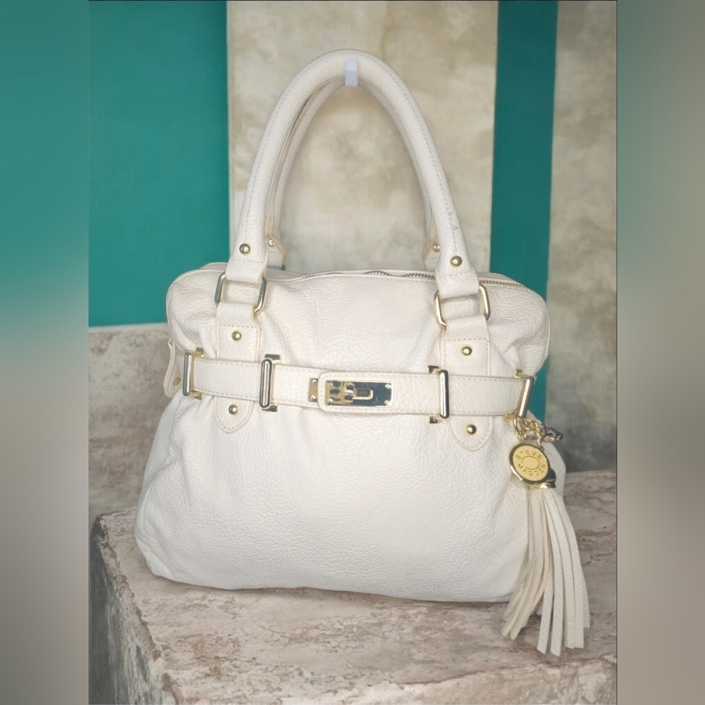 Steve Madden Neptun Satchel Bag With Gold Accents